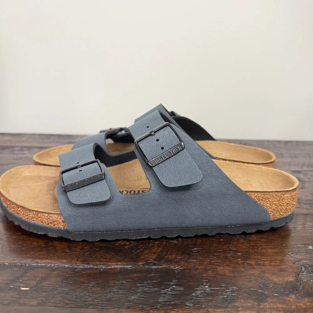 Birkenstock NWT Arizona Double Buckle Sandals in Basalt Gray L11, M9, EU 42